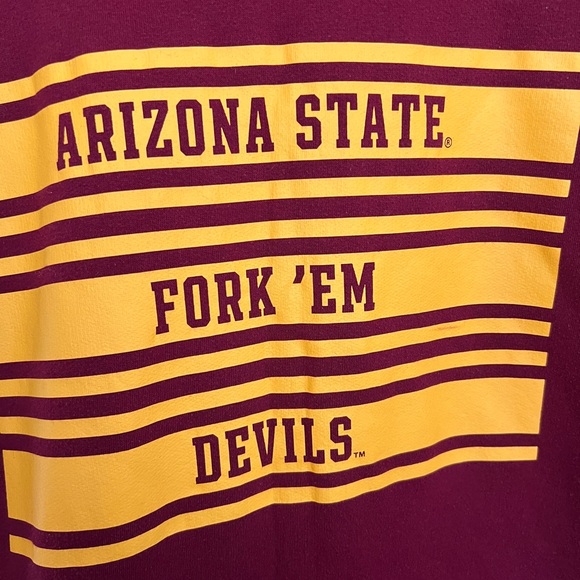Victoria’s Secret PINK - Maroon & Gold ASU Sundevils Pullover Sweatshirt - Small - Picture 3 of 7